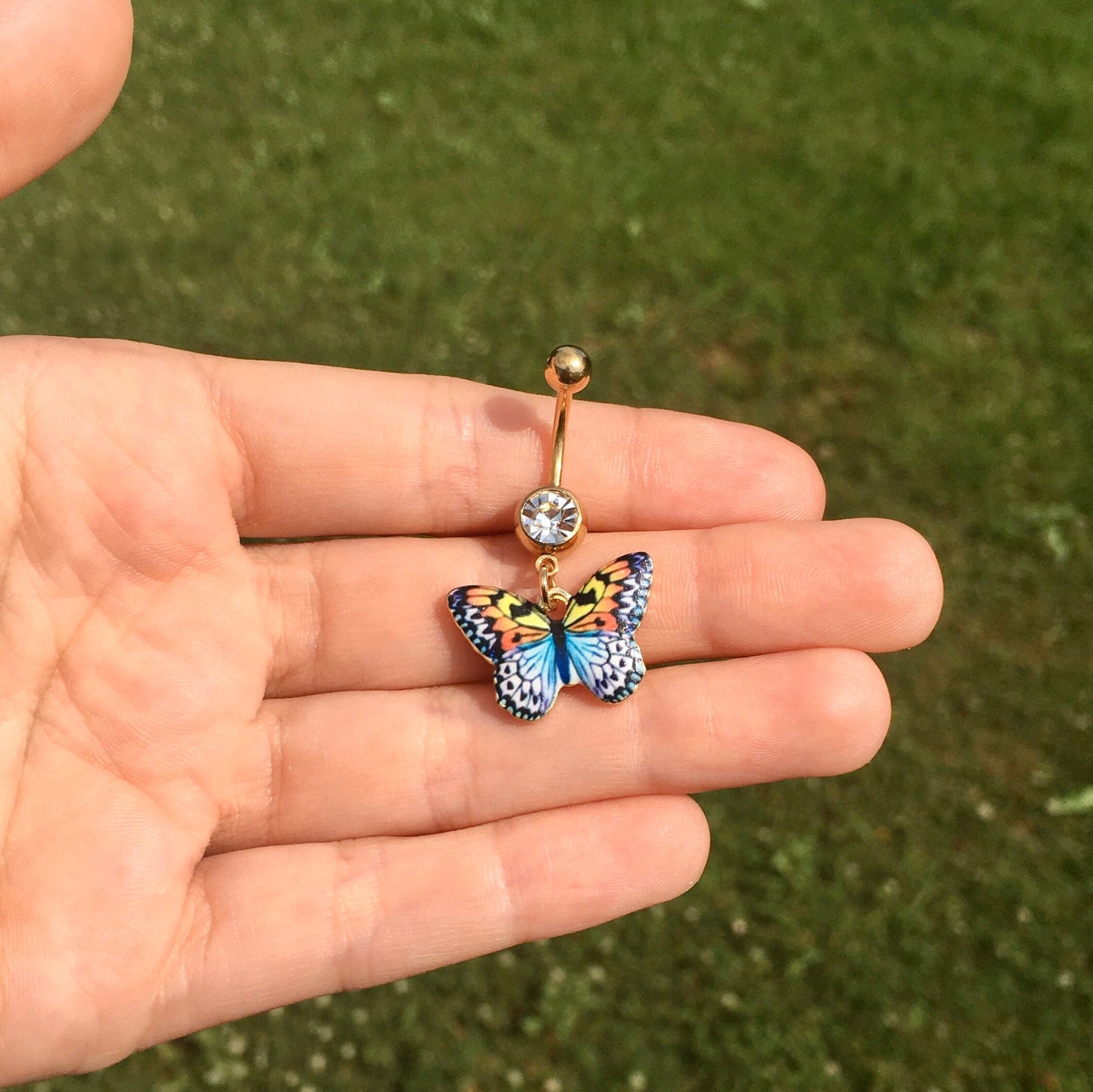 RARE Butterfly Belly Button Ring