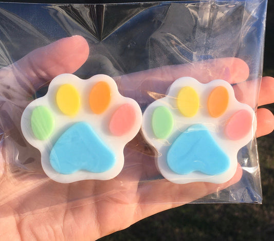 Rainbow Paw Print Soaps