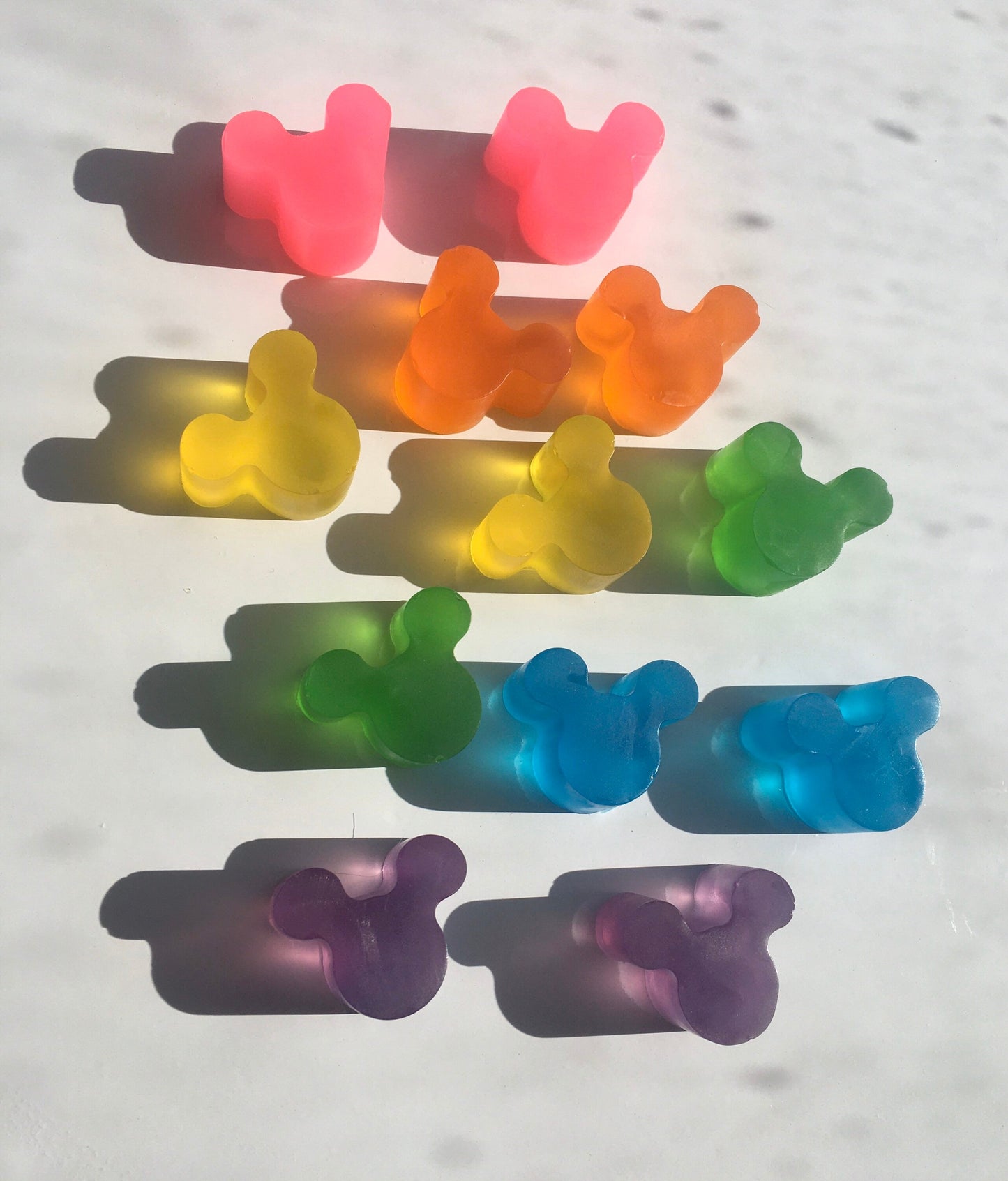 Neon Rainbow Mickey Soaps